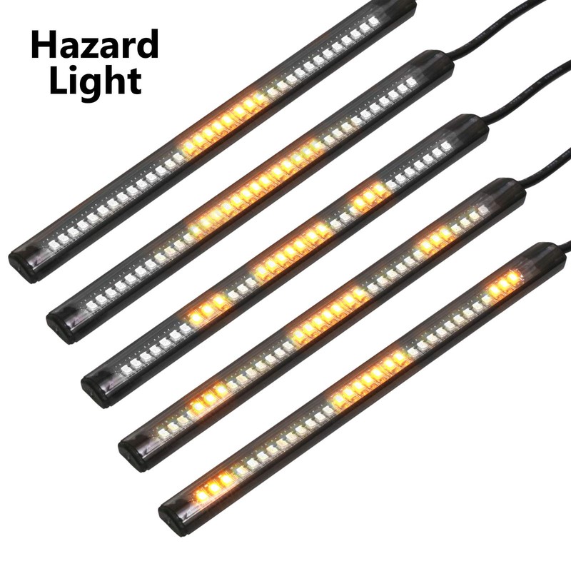 MC MOTOPARTS Clear Sequential Amber LED Integrated Turn Signal Brake
