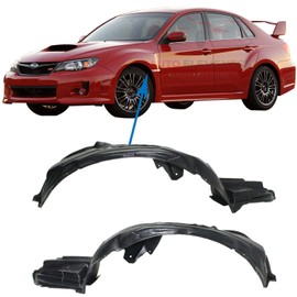 Autoelementss New Front Fender Liner Right Passenger & Left Driver Side for 2011-2014 Subaru Impreza WRX Sedan/Wagon Models Direct Replacement 59110FG040 59110FG050