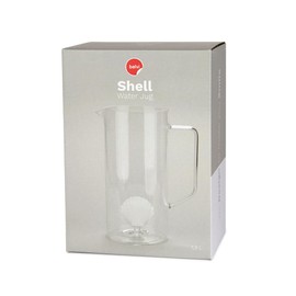 balvi Jug Atlantic Shell Colour White Handmade from Borosilicate Glass 1.3 L