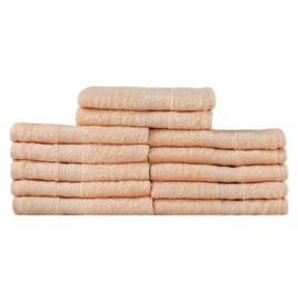 Westward Ho! 30 x 30 cm Combed Cotton Face Towel 390GSM, Pack of 12, Peach