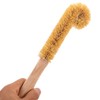 ORFOFE 1pc Coconut Long Handle Cleaning Brush for Cups Mugs