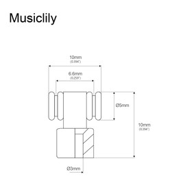 Musiclily Roller Guitar String Tree Guides Retainer for Fender Strat Tele Electric Guitar, Black(Pack of 4)