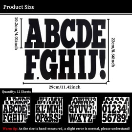 Large Letter Number Sticker,Self Adhesive and Waterproof Vinyl Letters Alphabet Stickers for Mailbox Outdoor Car Bulletin Board Decor(Black,4 Inch)