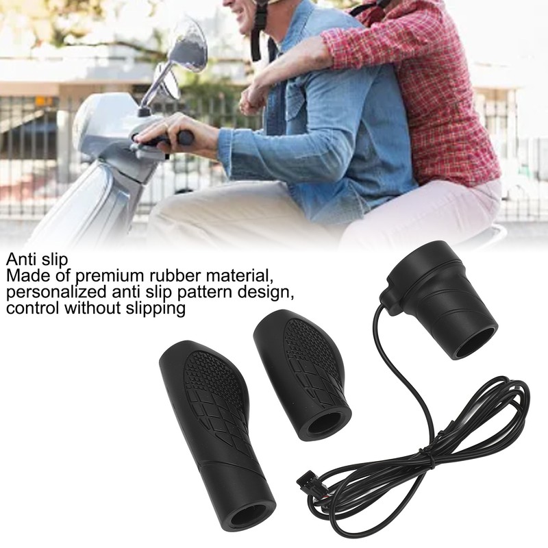 192X Electric Bicycle Half Twist Throttle Prevent Slip Rubber Universal
