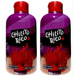 Paquete Chilito Rico Chamoy - Chile en polvo sabor chamoy - 140 g c/u - 2 botellines