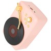Bluetooth Speaker Stereo USB Charging Retro Turntable Design Portable Mini