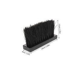 ORFOFE 2pcs Brushes Fireplace Brush Fireplace Replacement Brush for Fire Pit Wood Burning Stove Highly Efficient Ash Removal Black