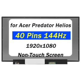 PEHDPVS Replacement for Acer Predator Helios 300 PH315-52 PH315-53 PH315-54 PH315-53-72XD PH315-53-781 FHD 1920X1080 40 Pin 144Hz 15.6" LCD Non-Touch Screen Display Panel (for Non-Touch Screen Only)