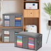 4PCS Clothes Storage Bag Large Capacity Clothing Organizers Foldable Closet