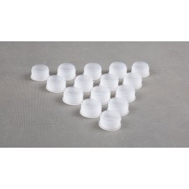 SummitLink Pack of 15 Non-Slip Pool Fence Hole Cover Deck Patio Ground Caps White Clear with Thread