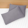 Imperial Rooms Single Duvet Cover Set Brushed Microfiber Plain Grey