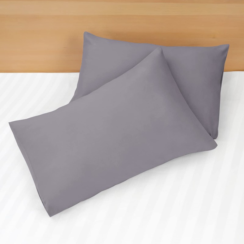 Imperial Rooms Single Duvet Cover Set Brushed Microfiber Plain Grey