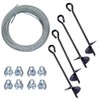 Tie Down 59075 Galvanized Cable (Includes 4 Anchors, 8 Clamps,