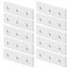 Fafeicy 10pcs Aluminum Flat Connecting Joining Plate, Flat Straight Mending
