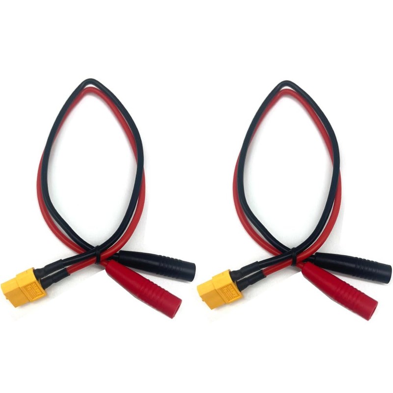 JIECHUN 2Pcs XT60 Female to 4mm Banana Bullet Female Connector