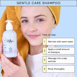 LAV KIDS Gentle Care Shampoo with natural ingredients, Kids shampoo for delicate scalp and hair, Dermatologically Tested Kids shampoo for All Skin Types Including Sensitive Skin, 200ml