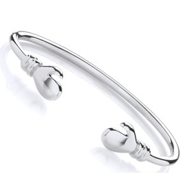 Old English Jewellers Sterling Silver Boxing Glove Torque Bangle - Babies/Children's
