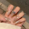 XUZOO 24 Pcs Nail Tips, Fake Nails, Short and Long,