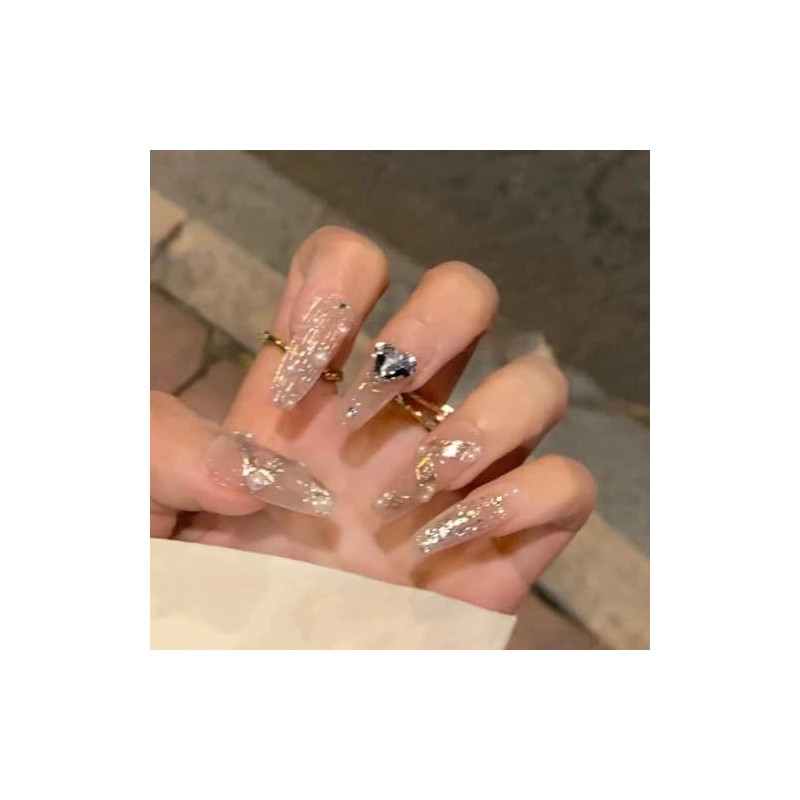 XUZOO 24 Pcs Nail Tips, Fake Nails, Short and Long,