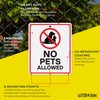 No Pets Allowed Aluminum Metal Business Sign | No Dogs,