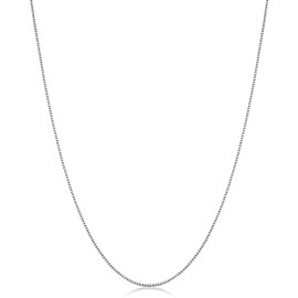 Kooljewelry Sterling Silver Venetian Box Chain Necklace (0.9 mm, 18 inch)