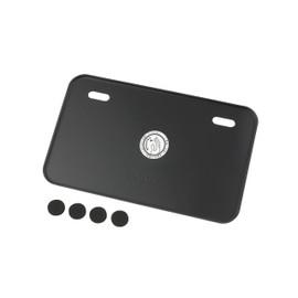 POSH 500290-06-10 Motorcycle Aluminum License Plate, Small, Compatible with New Standards, For 125cc or Less (Square), Black