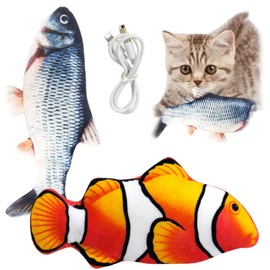 Floppy Fish Cat Toy,Cat Toy for Indoor Cats,11" Interactive Catnip Toys, Realistic Plush Fish Toy,for Indoor Pets Flopping/Moving Dog, Washable, Perfect for Cats Kittens to Bite, Chew and Kick