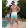 Curluriy Swimming Shorts for Men Beach Shorts Colour Gradient Board