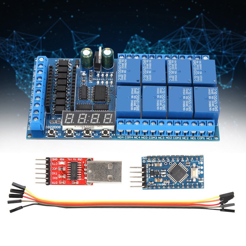 DC 12V 8 Channel Pro Mini PLC Relay Shield Module