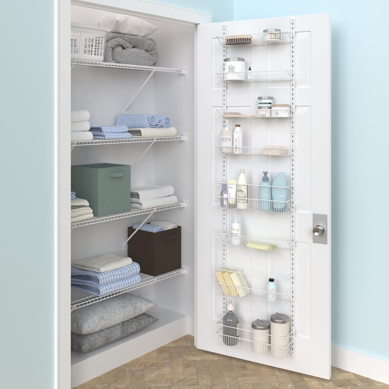 ClosetMaid Adjustable Organizer Rack with Baskets Wall or Over Door