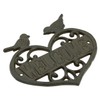 Woodside Cast Iron Heart Shape Wall Mounted Welcome Sign for