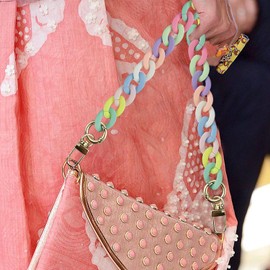 Cell Phone Chain Strap [Pack of 2] Plastic Chain, Resin Handbag Handle, Replacement Chain, Acrylic Cell Phone Chain, for Bags, Portable, Colorful Glasses, Strap Chain, Bag Accessory Decoration