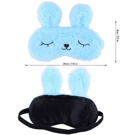 Ulife Mall Funny 3D Cute Rabbit Sleeping Mask Plush Sleeping Mask Blindfold for Sleeping Travel Eye Mask with Adjustable Elastic Band Sleeping Masks Eye Cover for Children Girls Boys Women