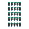 25Pcs/Set Green Mushroom Head Switch IP65 Plastic Mini Button Switches