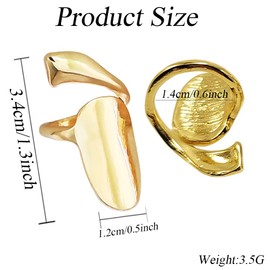 6PCS Gold Women Lady Fashion Retro Metal Nail Finger Ring Fingernail Protective Cap Cover Tip Rings Nail Art Charm Decorations Fingertip Claw for Cosplay