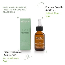 NOAH YAL Filler Serum with Hyaluronic Acid, 20 ml - Anti-Breaking Treatment - Specially Formulated and Made in Italy - Cruelty Free, SLS or Parabens - Nickel Tested