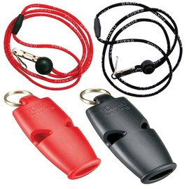 Fox 40 Micro Marine Whistle with Breakaway Lanyard - 2 Pack - Red/Black