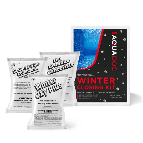Pool Winterizing Kit for Above Ground Pool and inground Pools - Make Pool Open & Close Easy with This Pool Closing Kit - AquaDoc Pool Chemicals
