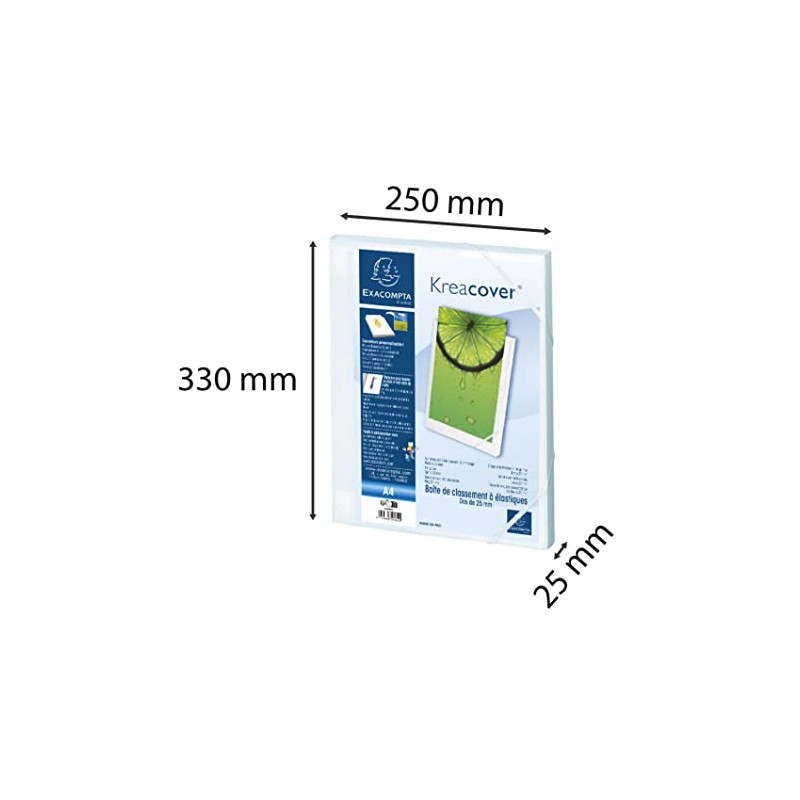 Exacompta 59589E Kreacover archive box (made of PP 700μ, back
