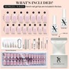 SXC Cosmetics French Tip Press On Nails Pink Series, Medium