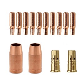 USWELDWIRE Mig Kit Replacement For 10-PK Miller Fastip & 2-PK 198855 Nozzle & 2-PK 206195 Diffuser Fits Miller Spoolmatic 15A & 30A and Miller XR Series Mig Gun (.040"/.035"(AL Wire) Kit 14-PK)