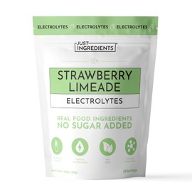 JUST INGREDIENTS Electrolitos de Limonada de Fresa  Bolsa de 30 porciones  Mezcla de bebida hidratante con minerales esenciales  Fórmula...           