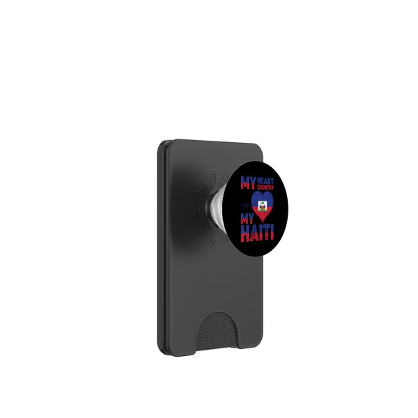 my heart my country my haiti haiti flag PopSockets PopWallet