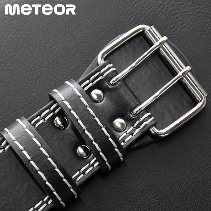 Meteor PU Leather Weightlifting Belt - Self-Locking for Enhanced Support