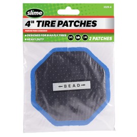 Slime 1029-A Tire Puncture Patch, Heavy Duty, Bias Ply, 4" Pack of 2