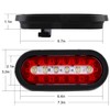 Konrali 4Pcs 6Inch Oval Led Trailer Tail Lights with Backup