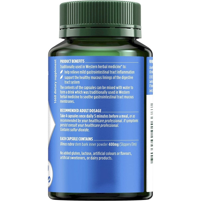 NATURE'S OWN Nature’s Own Slippery Elm 400mg 60 Capsules