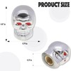 MEAJOO 6PCS Skull Style Tire Valve Stem Caps, with O