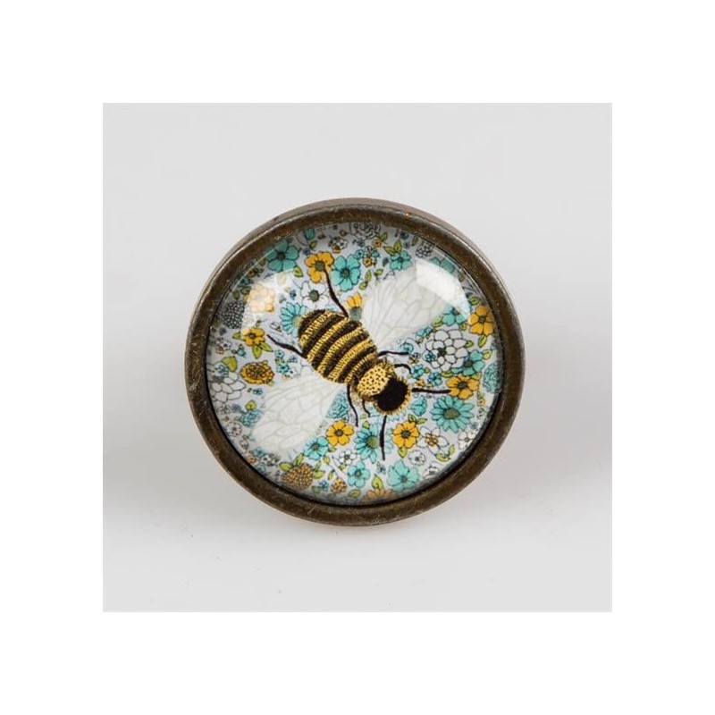 Sass & Belle Summer Floral Bee Drawer Knob
