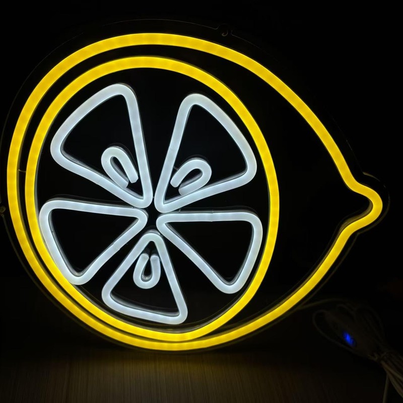 Lemon Slice neon Sign, Lemon Kitchen Light Decor, Fruit Custom